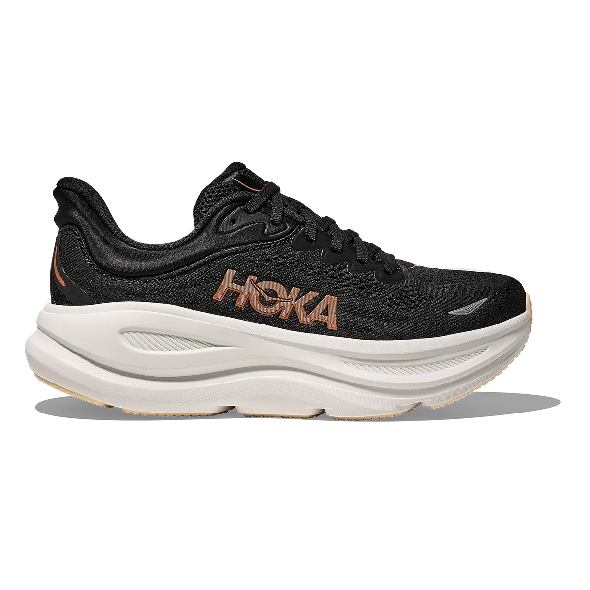 Hoka Bondi 9 Black - Rose Gold