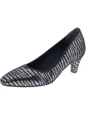 Karat Womens Snake Print Metallic Dress Pumps