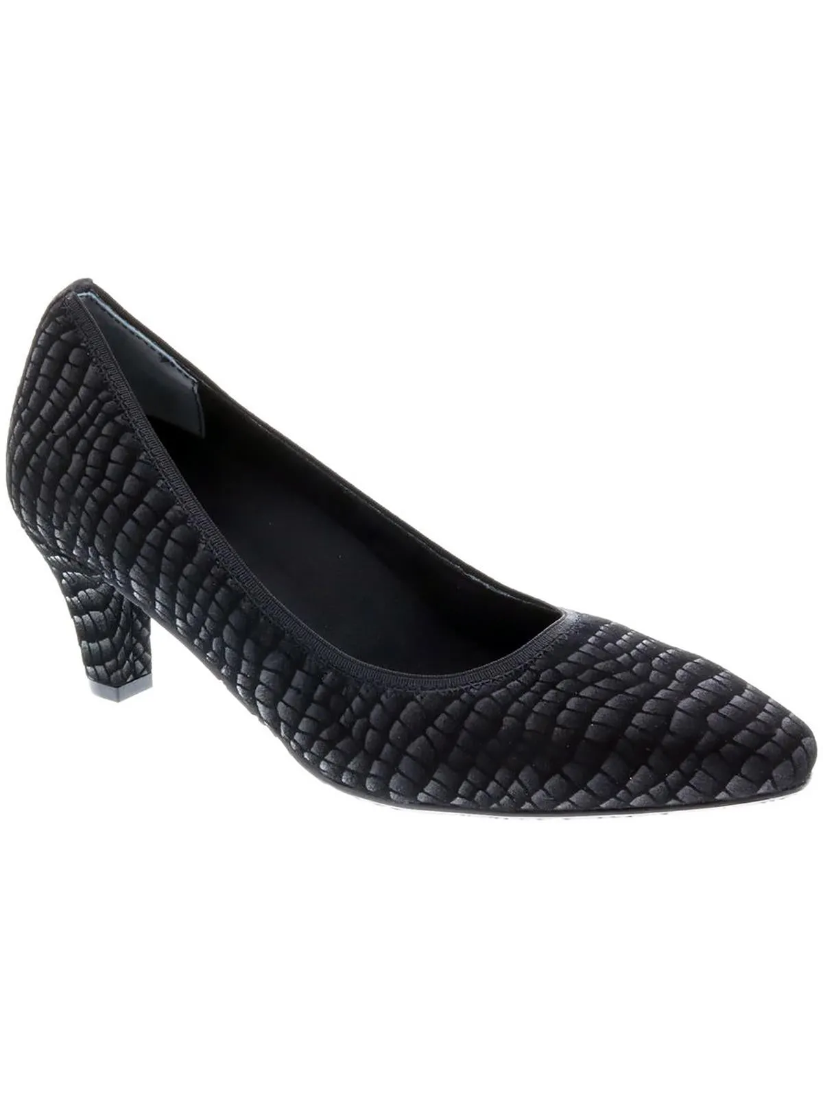 Karat Womens Snake Print Metallic Dress Pumps