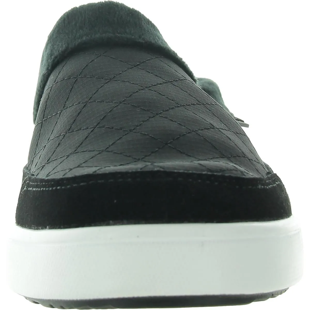 Kiq Womens Velour Trim Slip On Smart Shoes