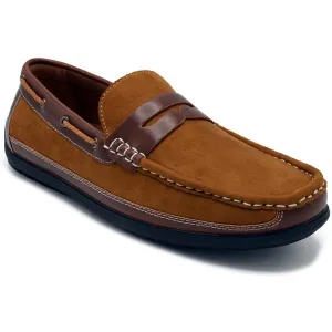 LEVAN Mens Two Tone Manmade Loafers