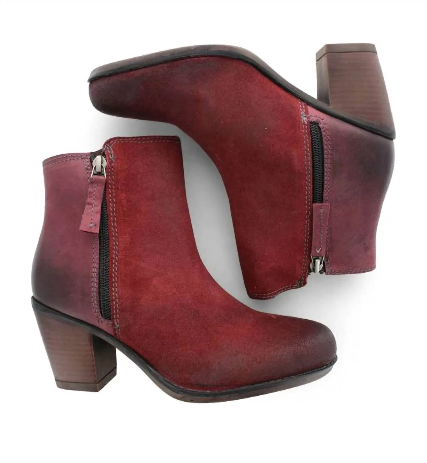 Lina Bootie In Burgundy