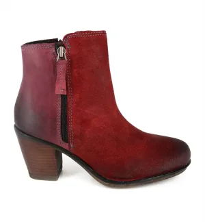 Lina Bootie In Burgundy