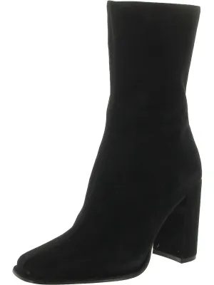 Lockwood Womens Faux Suede Square Toe Mid-Calf Boots