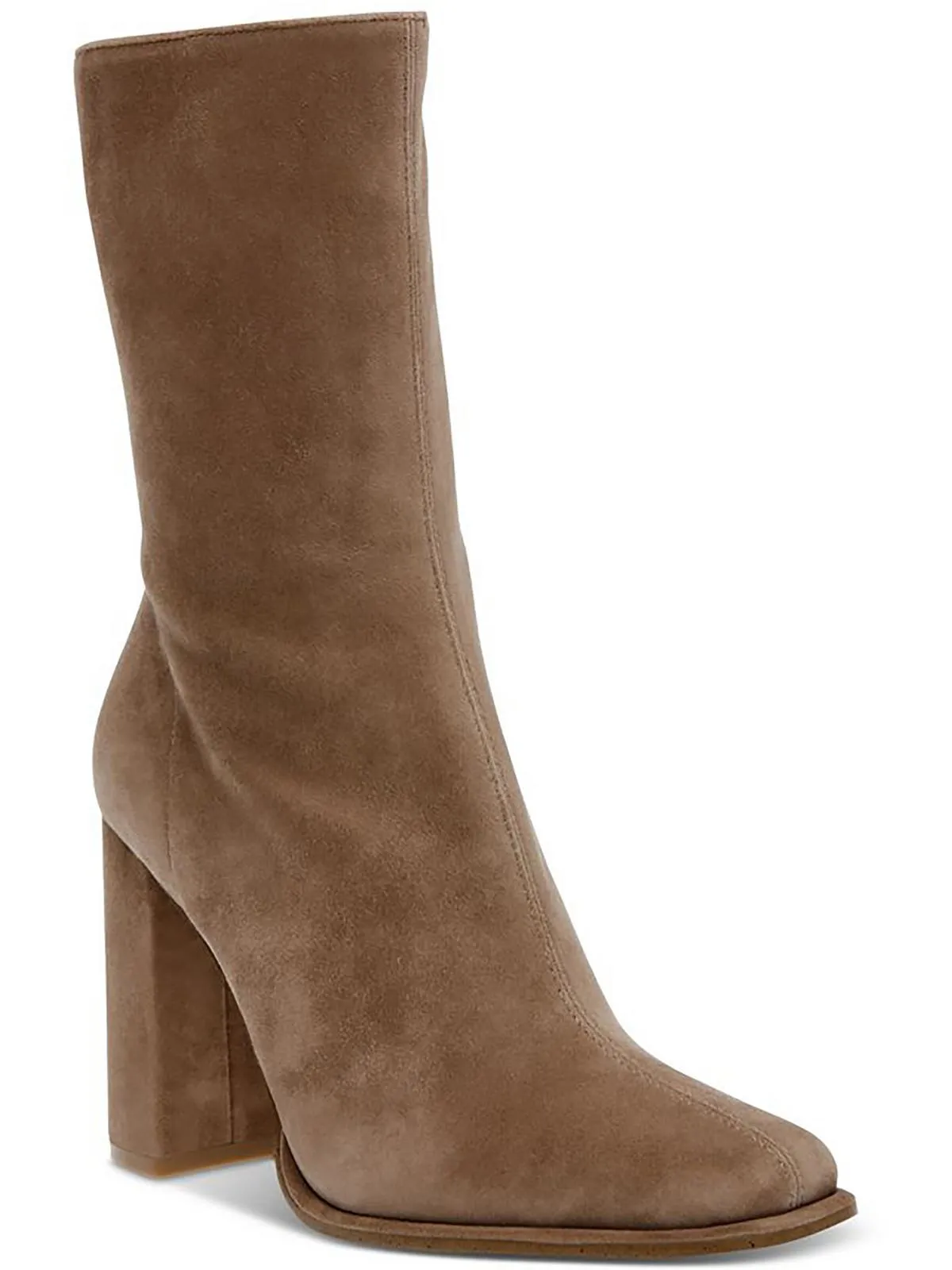 Lockwood Womens Faux Suede Square Toe Mid-Calf Boots