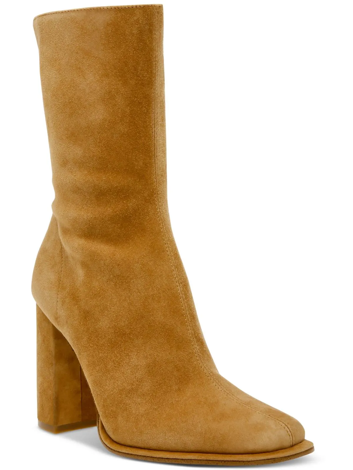 Lockwood Womens Faux Suede Square Toe Mid-Calf Boots