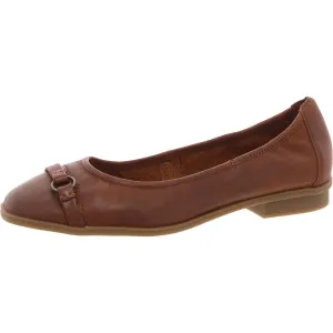 Lyrical Sky Womens Padded Insole Leather Ballet Flats