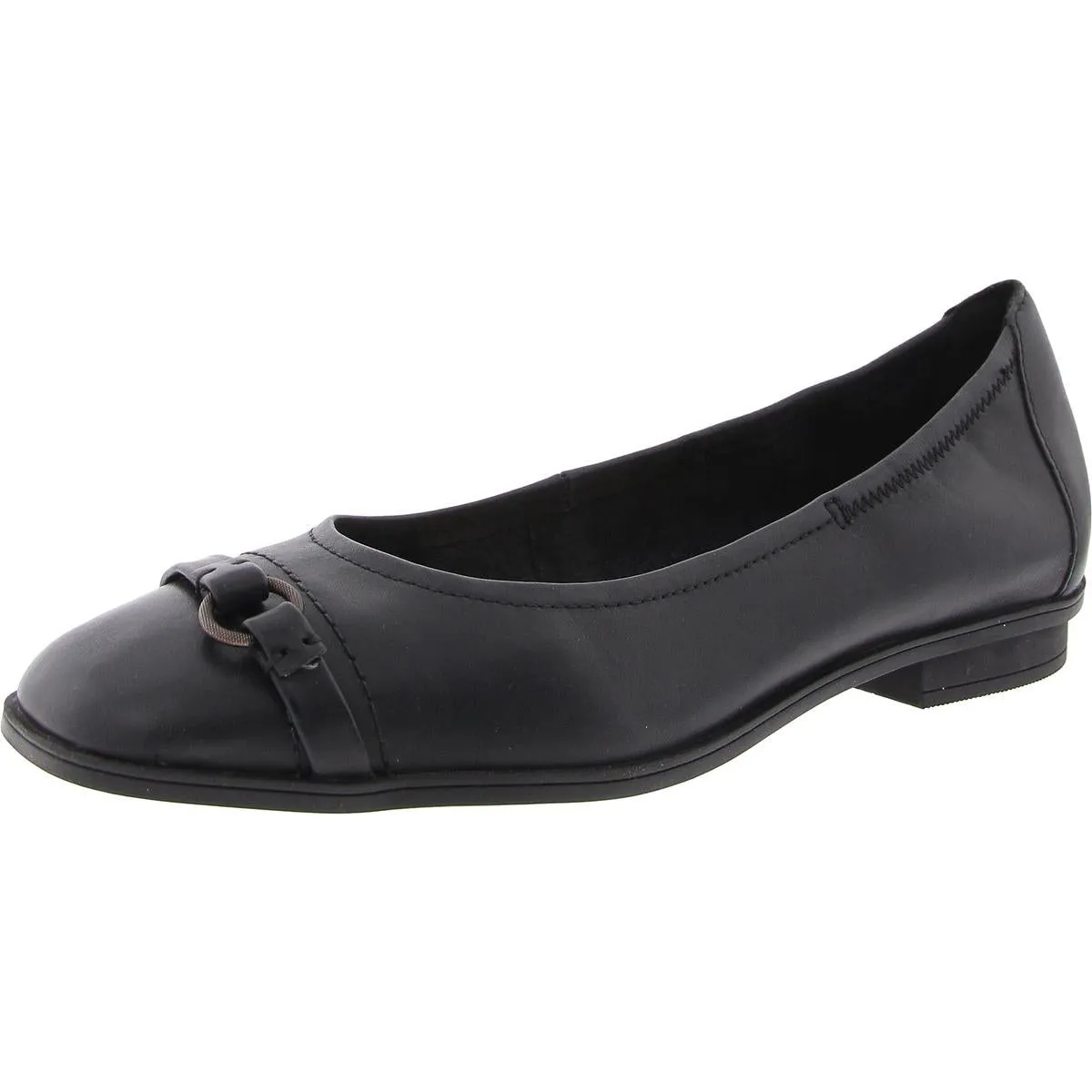 Lyrical Sky Womens Padded Insole Leather Ballet Flats