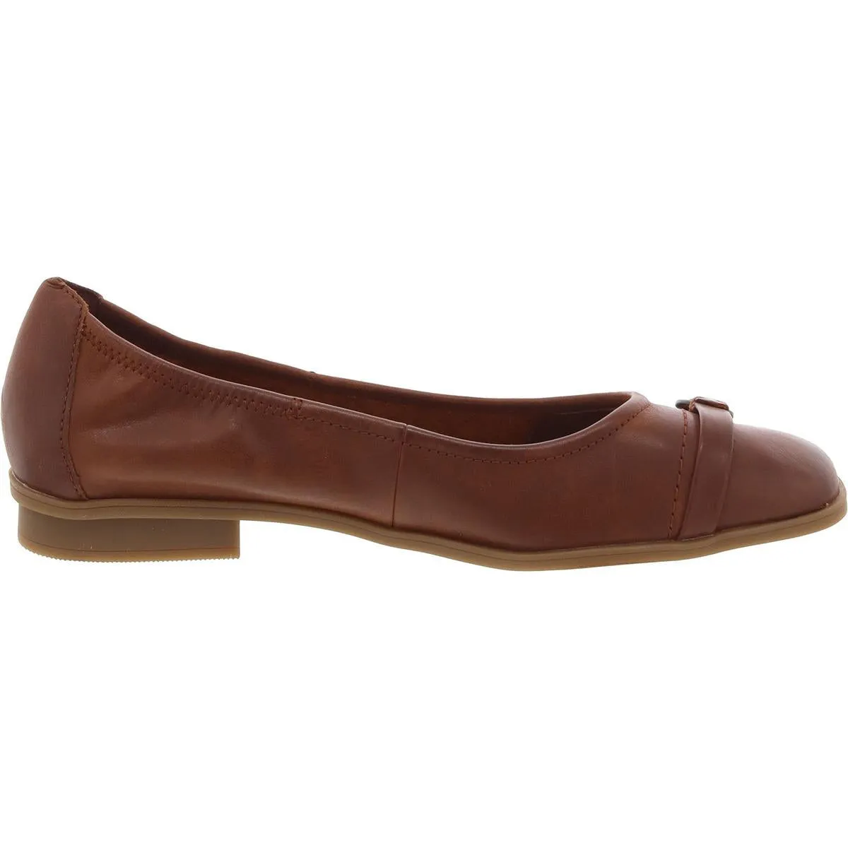 Lyrical Sky Womens Padded Insole Leather Ballet Flats