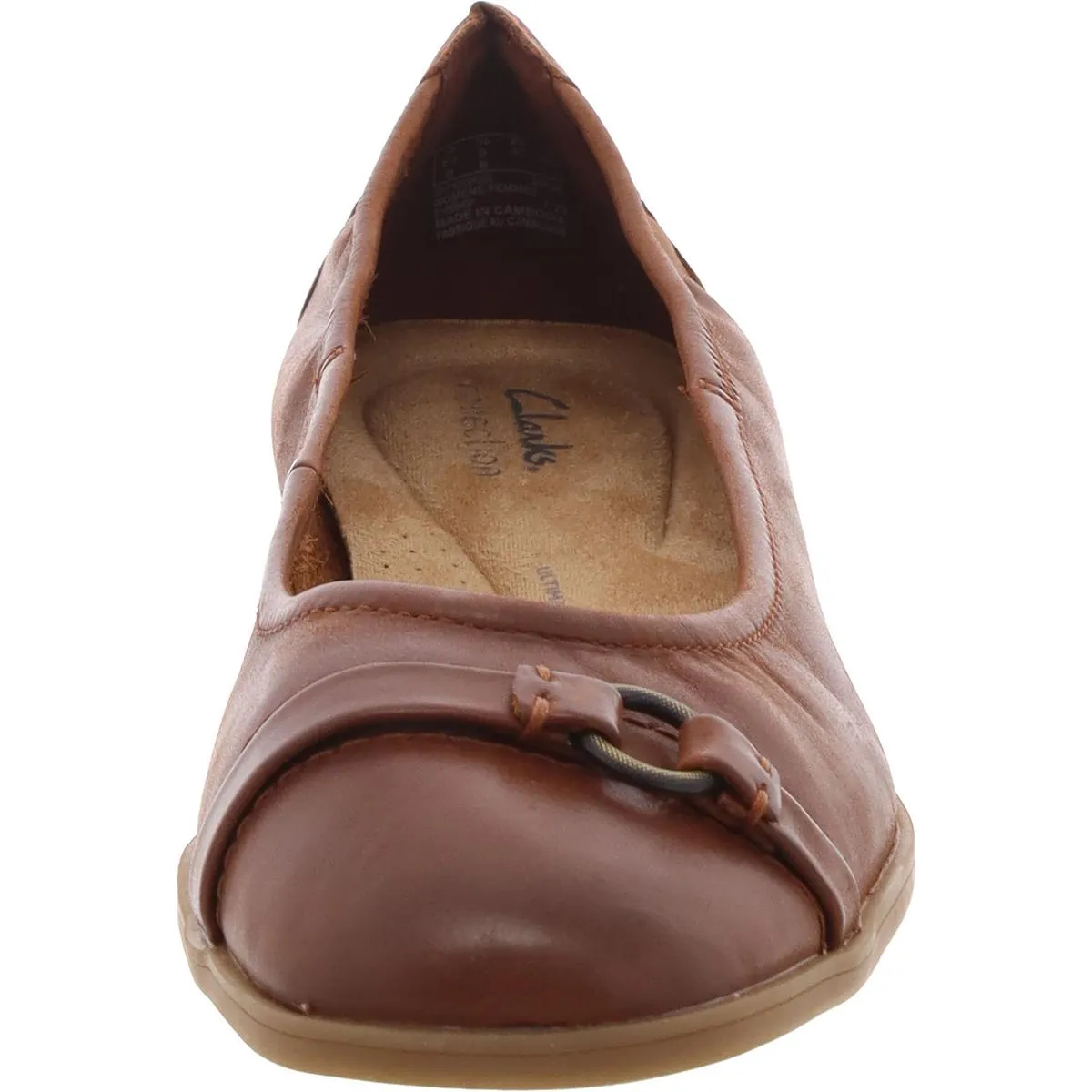 Lyrical Sky Womens Padded Insole Leather Ballet Flats