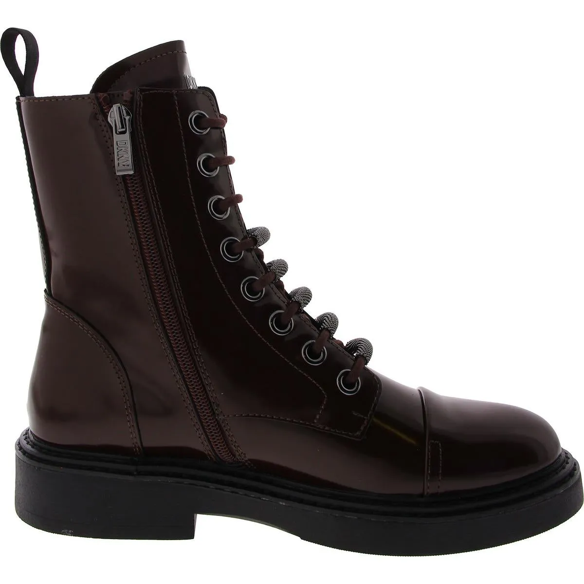 MALAYA LACE UP Womens Leather Zipper/Lace Up Combat & Lace-Up Boots