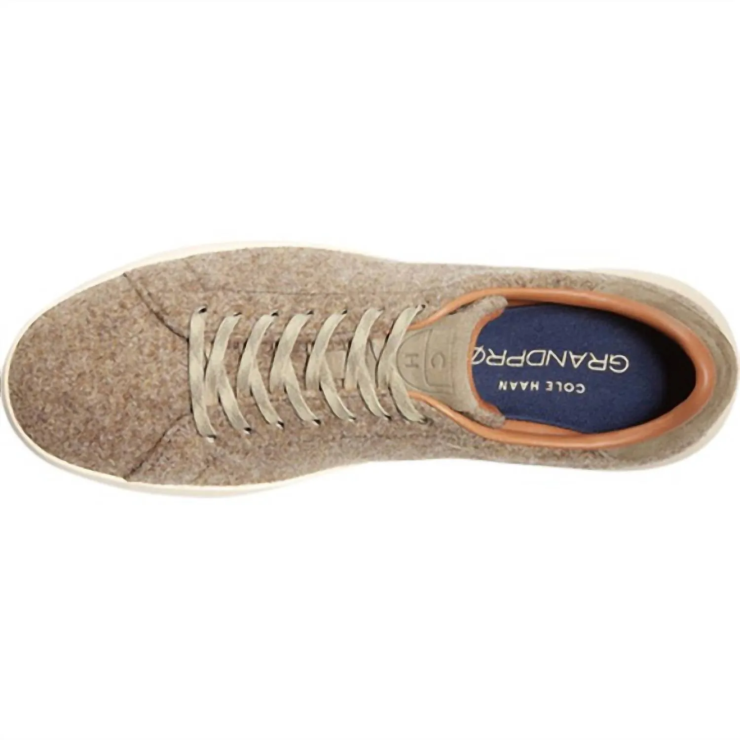 Men's Grandpro Tennis Sneaker In Soft Sage Wool/suede