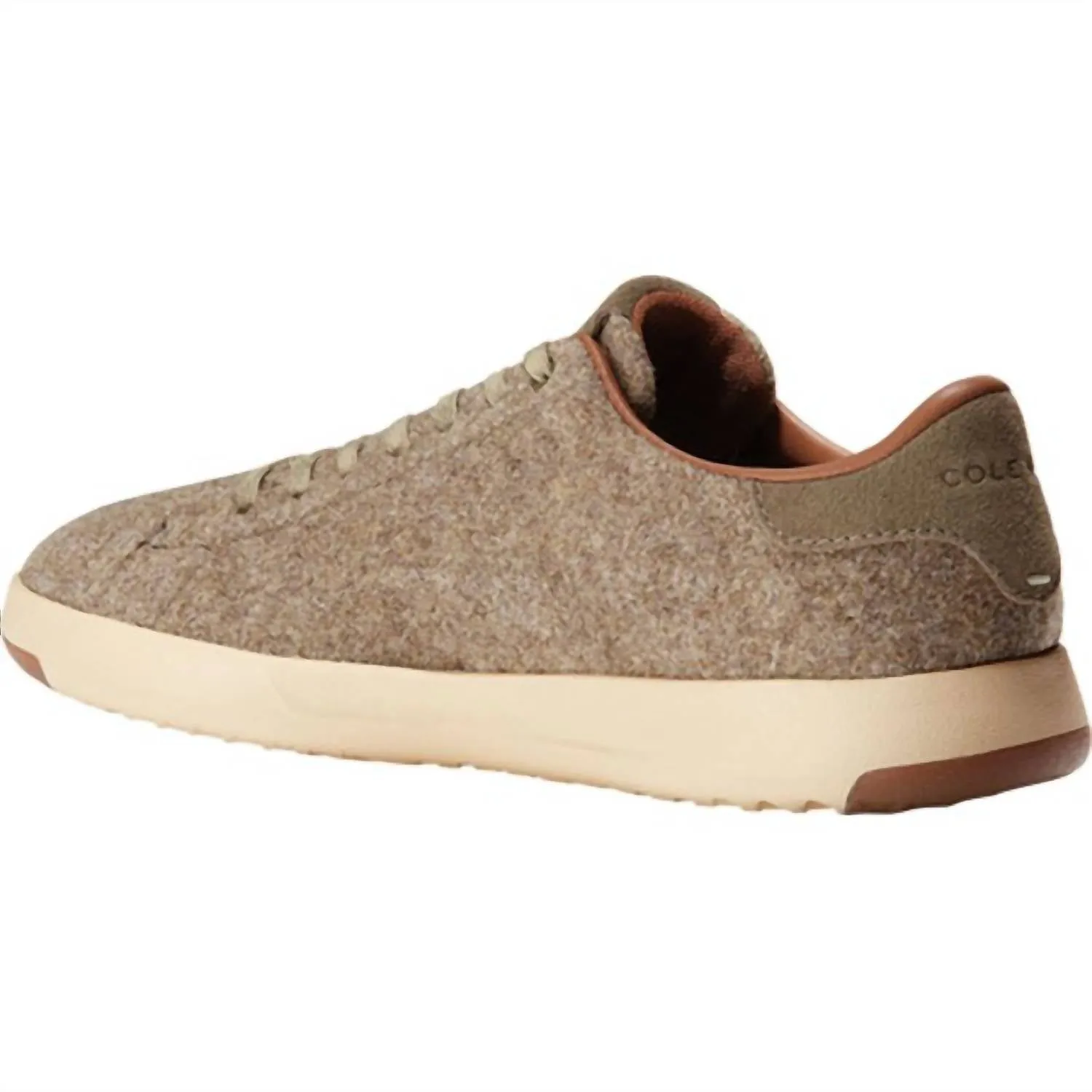 Men's Grandpro Tennis Sneaker In Soft Sage Wool/suede