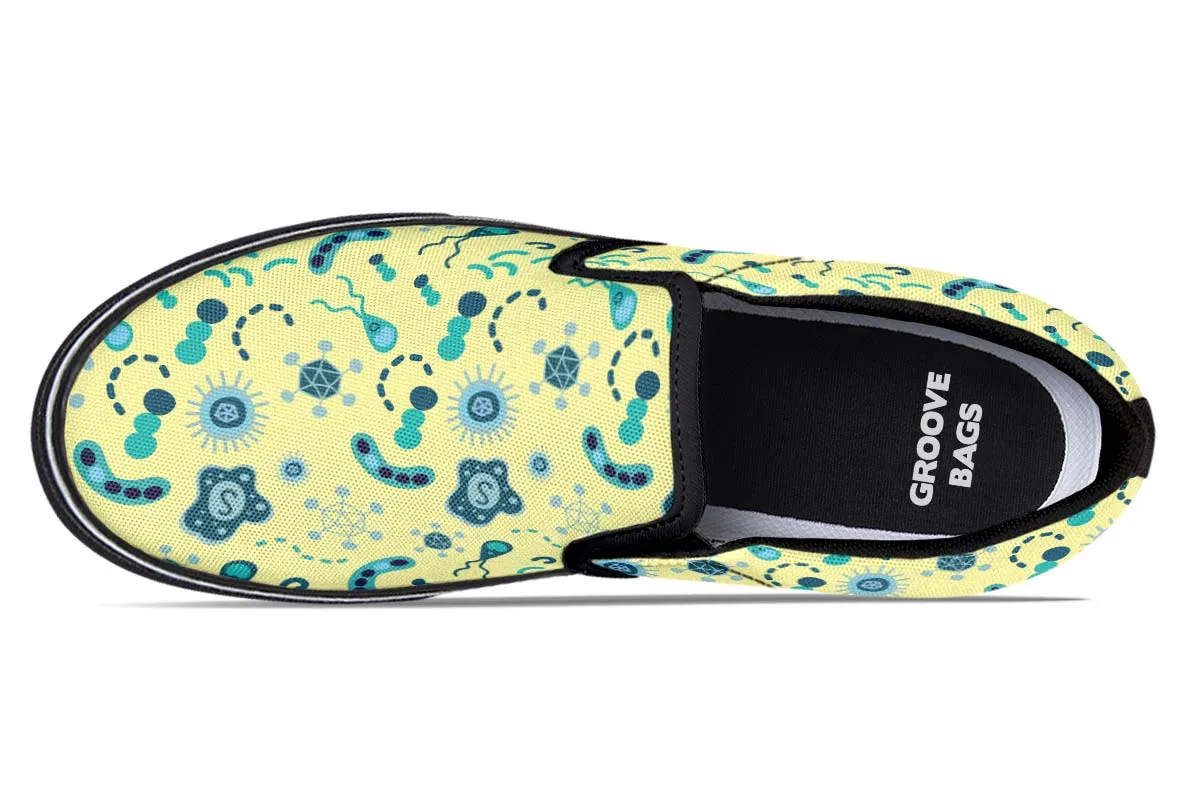 Microbiology Pattern Slip-On Shoes