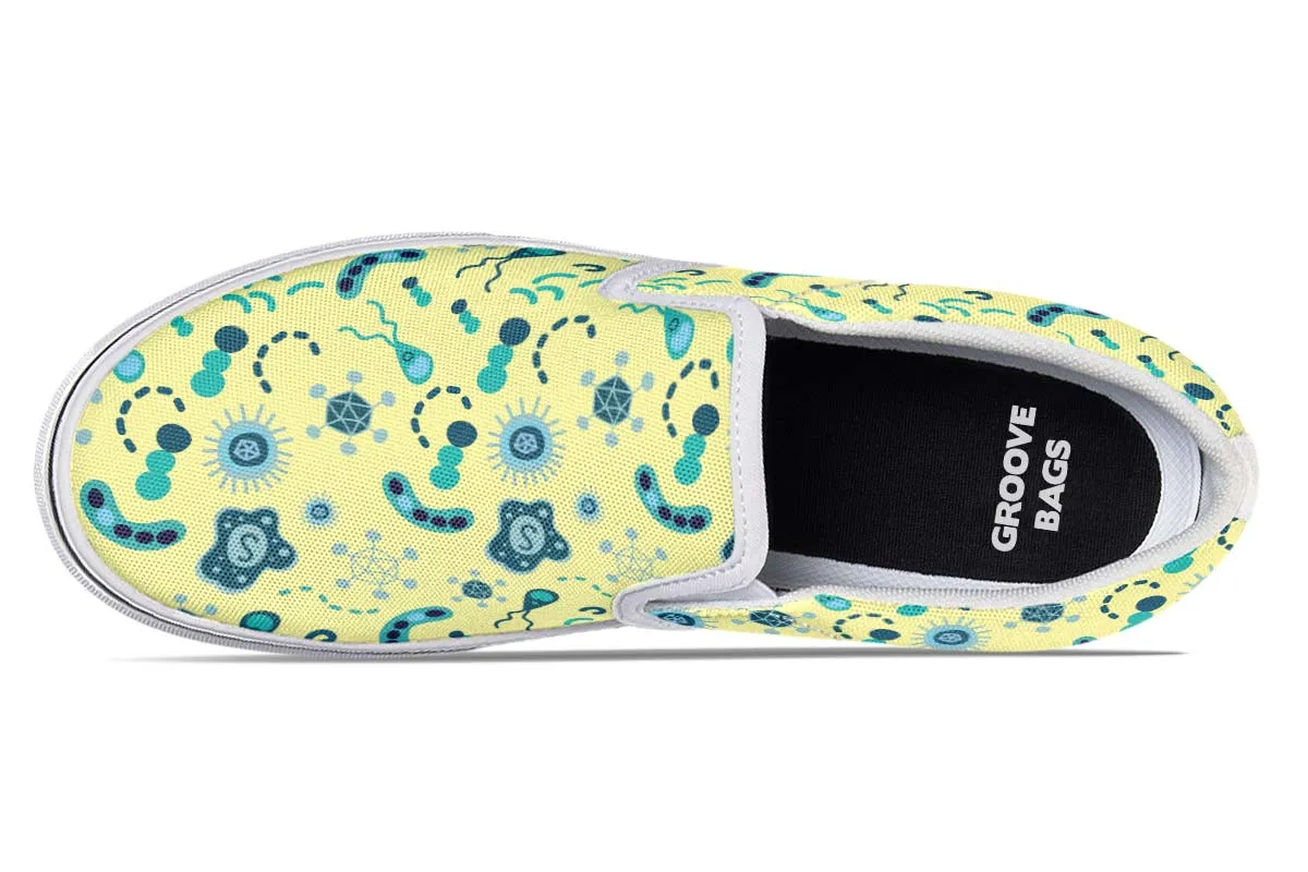Microbiology Pattern Slip-On Shoes