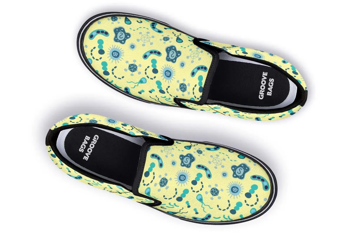 Microbiology Pattern Slip-On Shoes