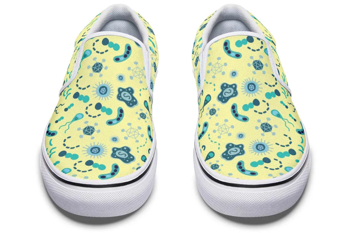 Microbiology Pattern Slip-On Shoes