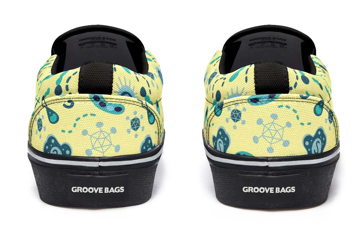 Microbiology Pattern Slip-On Shoes