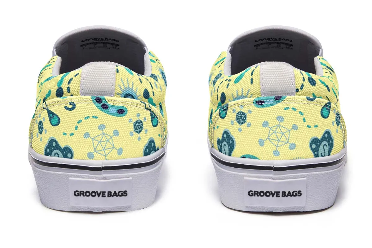 Microbiology Pattern Slip-On Shoes