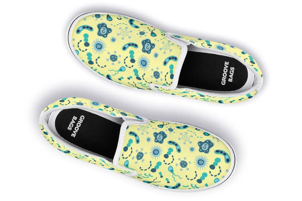 Microbiology Pattern Slip-On Shoes
