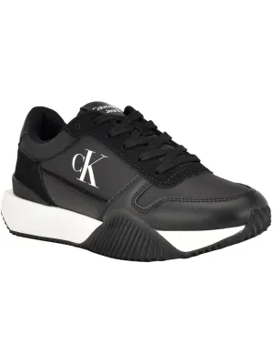 mylee Womens Faux Leather Logo Casual And Fashion Sneakers