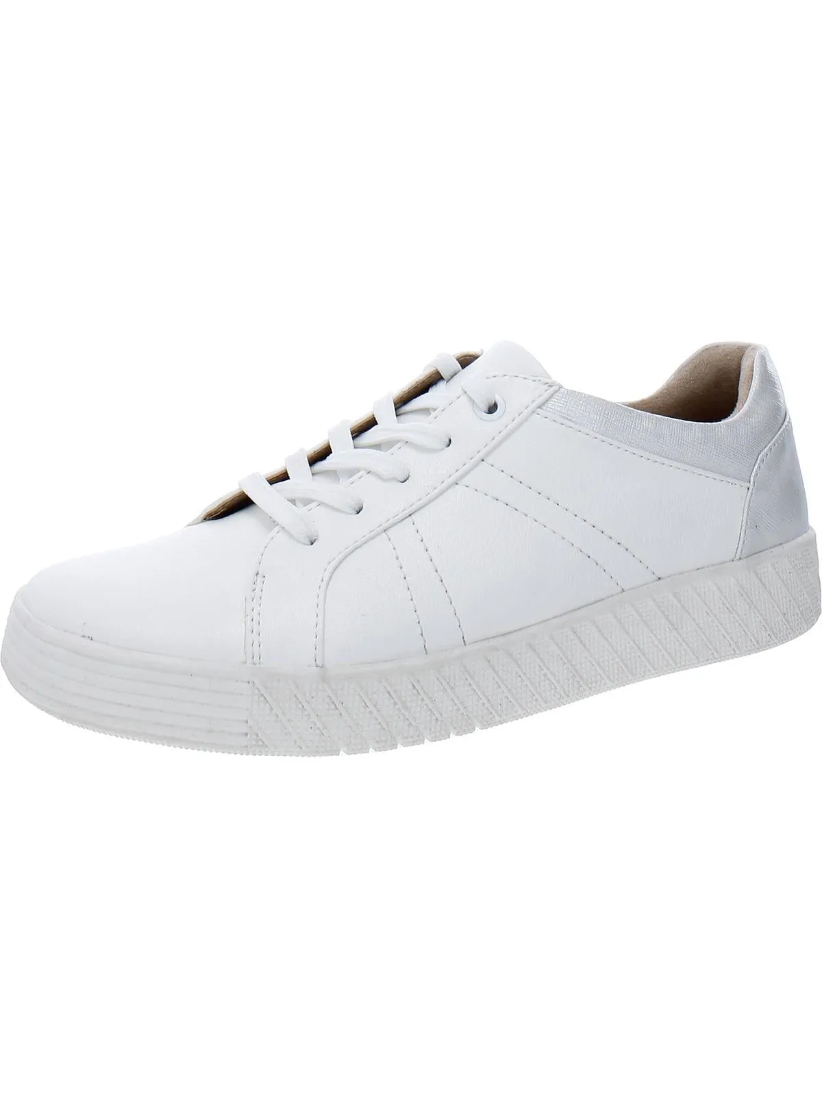 Neela Womens Faux Leather Casual and Fashion Sneakers
