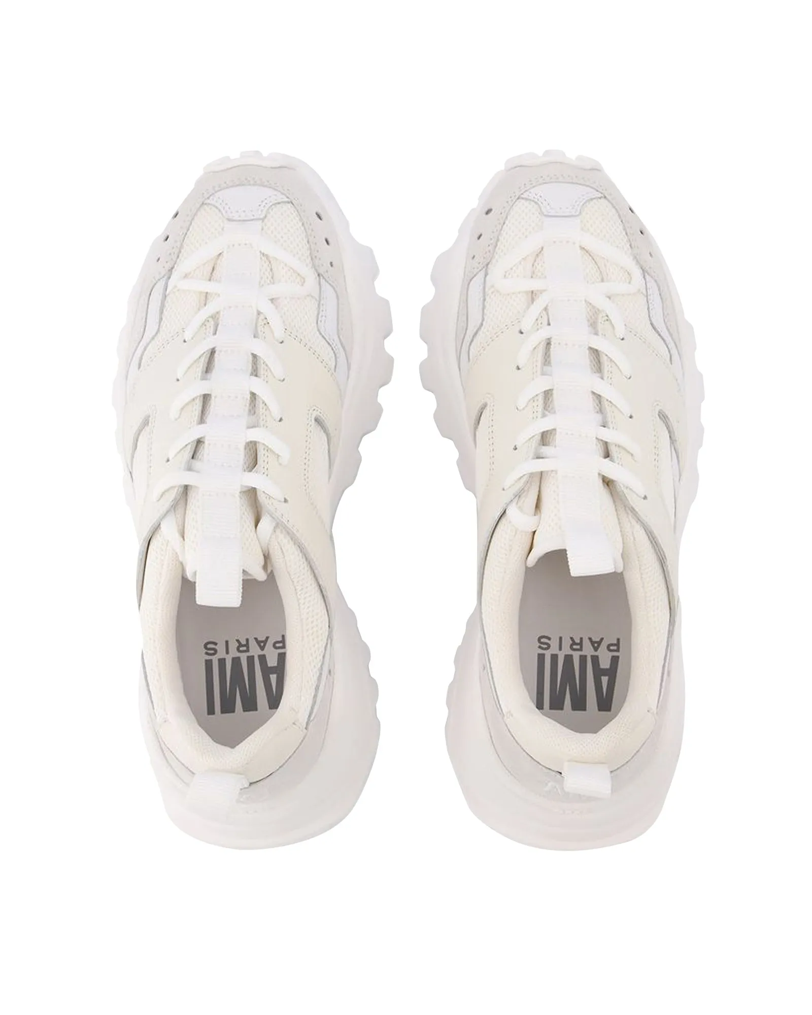 New Lucky 9 Sneakers in White Leather