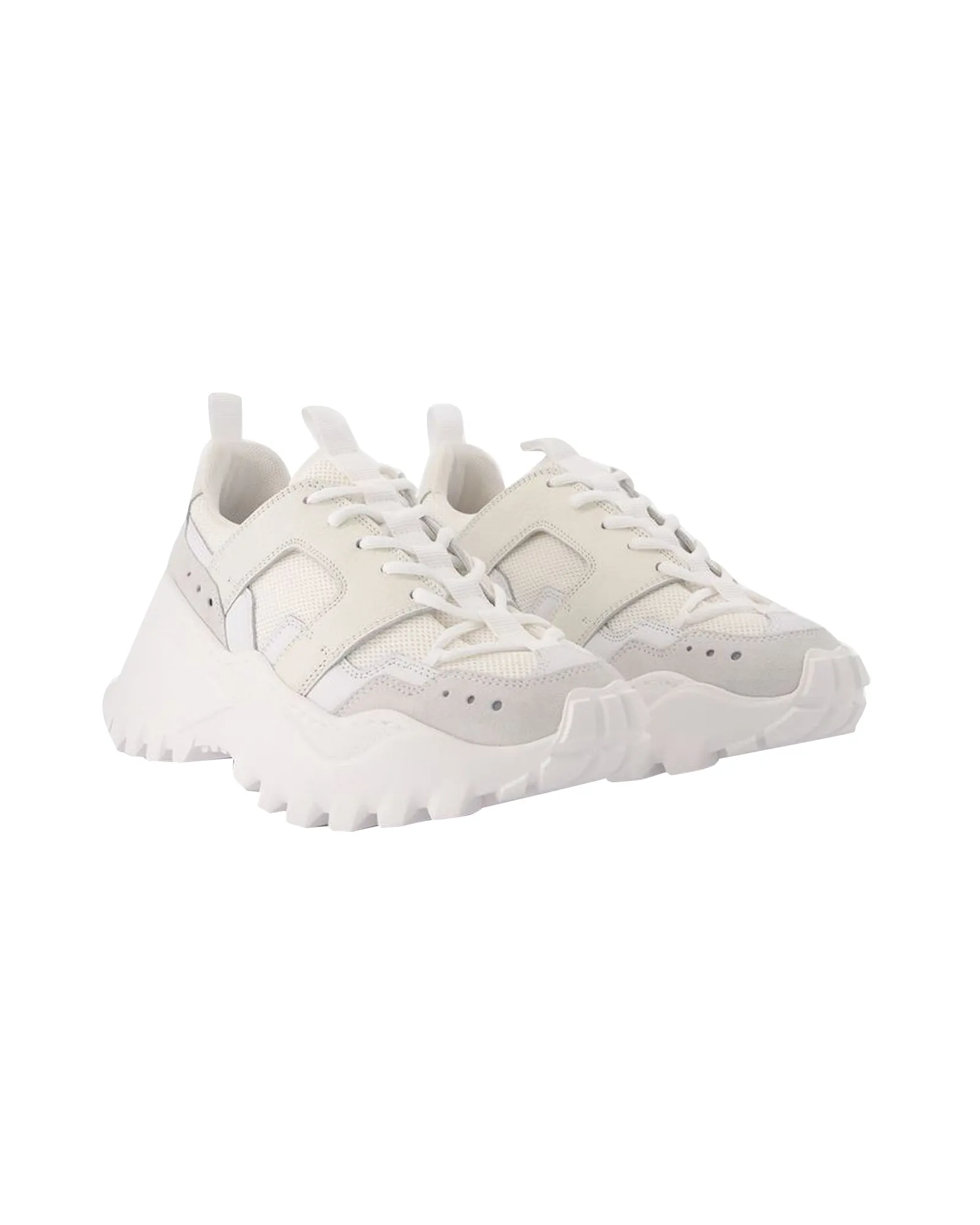 New Lucky 9 Sneakers in White Leather