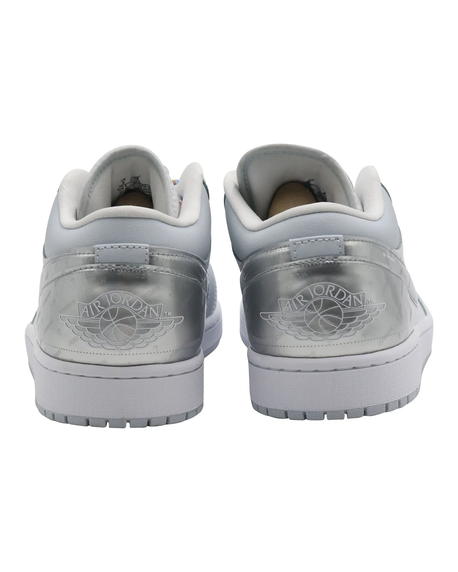 Nike Air Jordan 1 Low SE "Tear Away"  Sneakers in Silver Leather