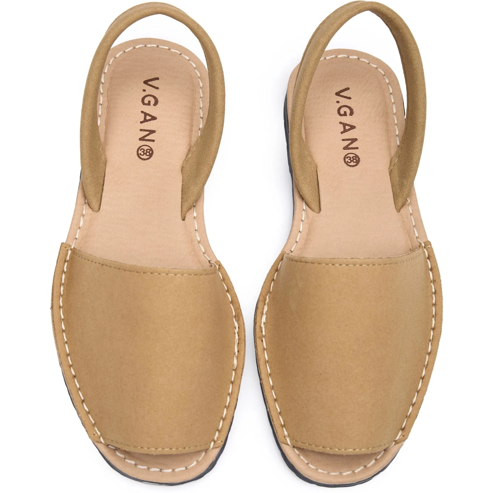 Rambu Women's Vegan Suede Menorcan Sandals | Taupe