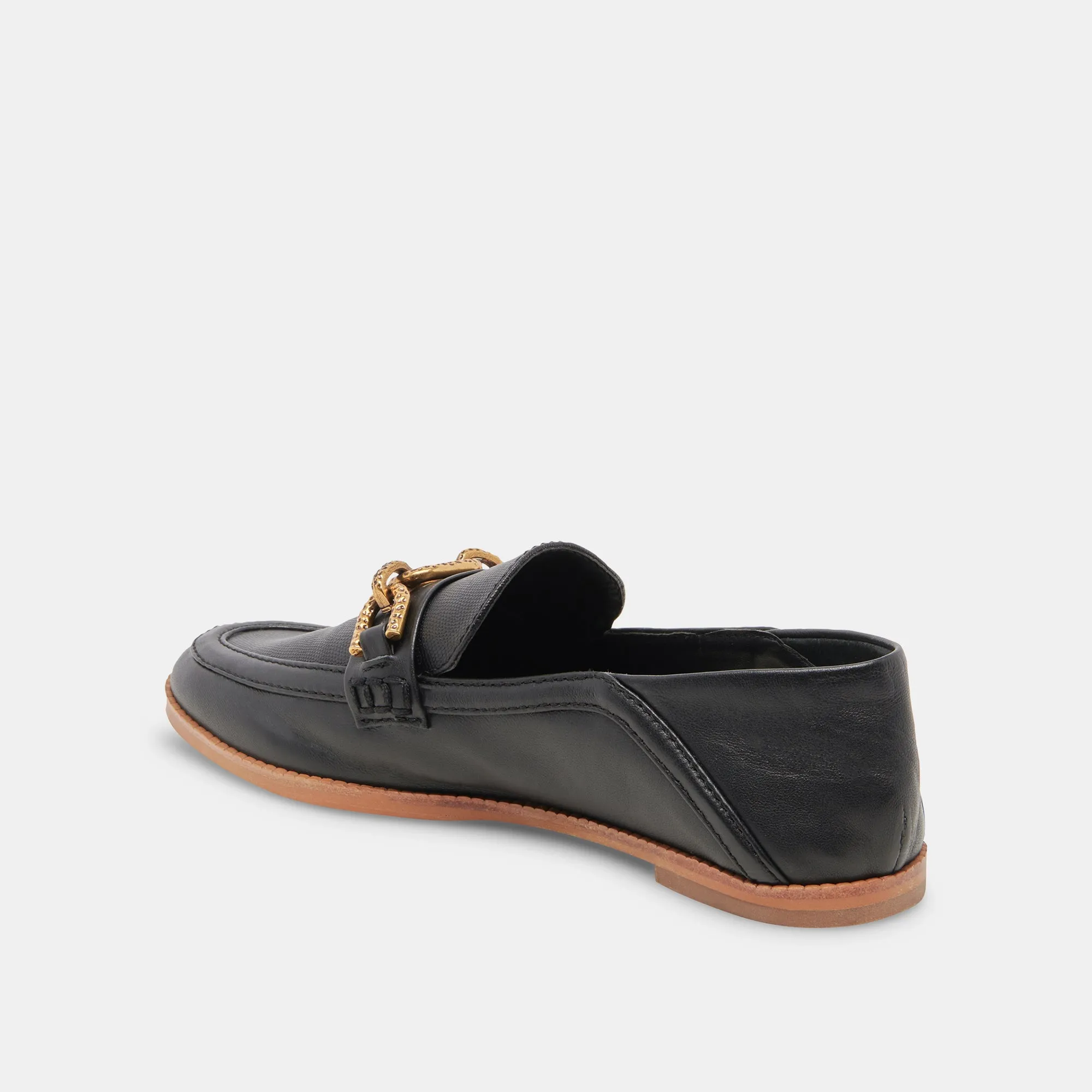 REIGN FLATS BLACK LEATHER