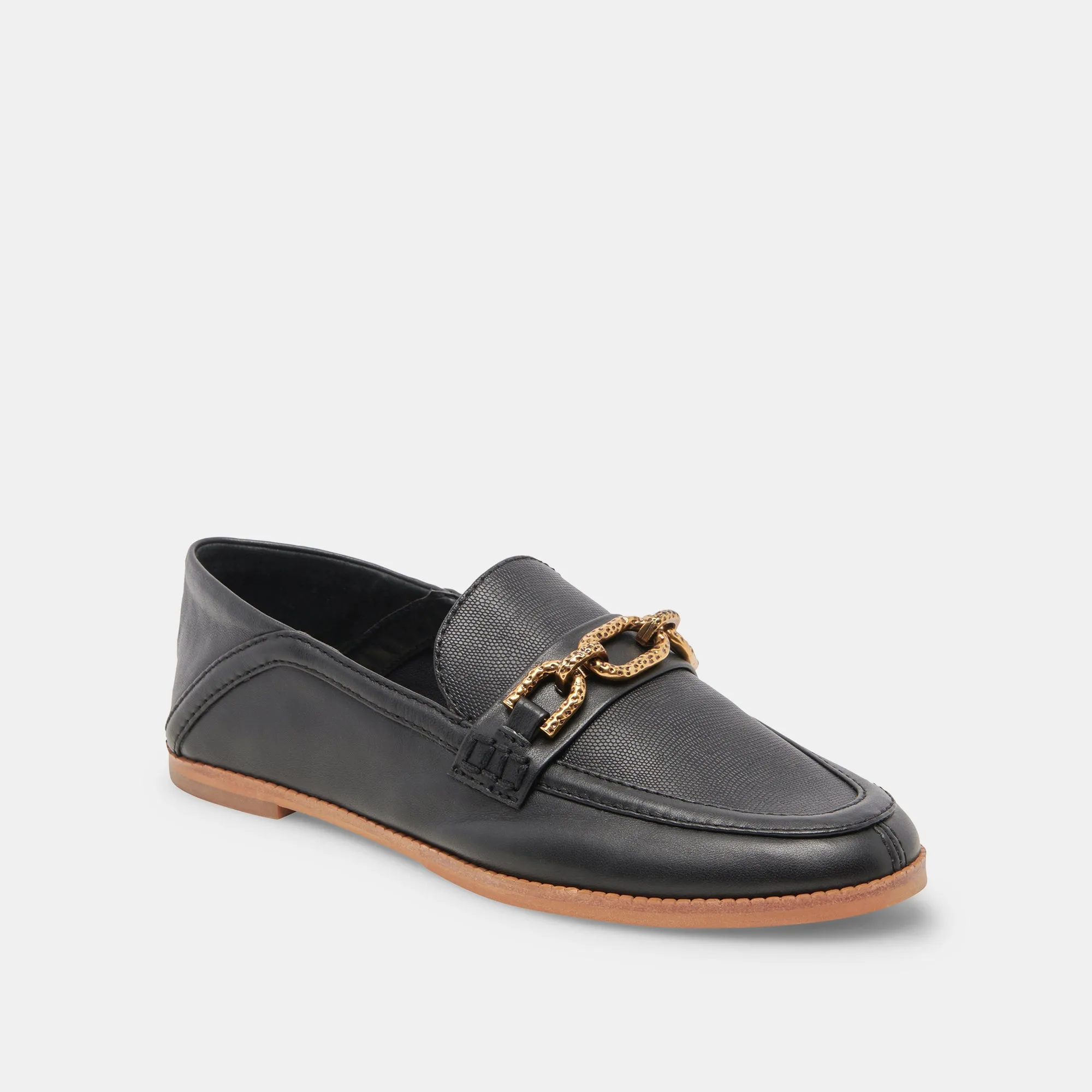 REIGN FLATS BLACK LEATHER