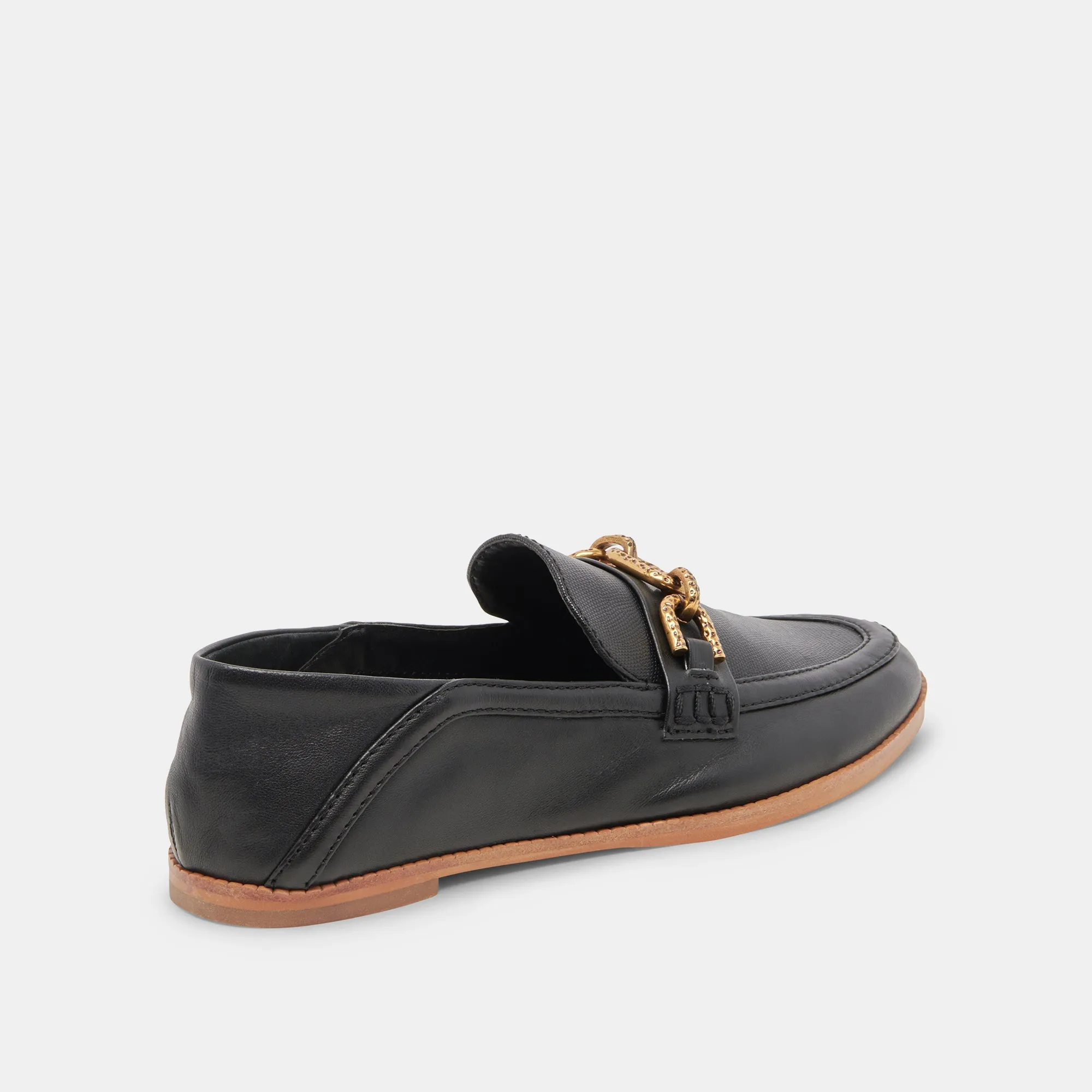 REIGN FLATS BLACK LEATHER
