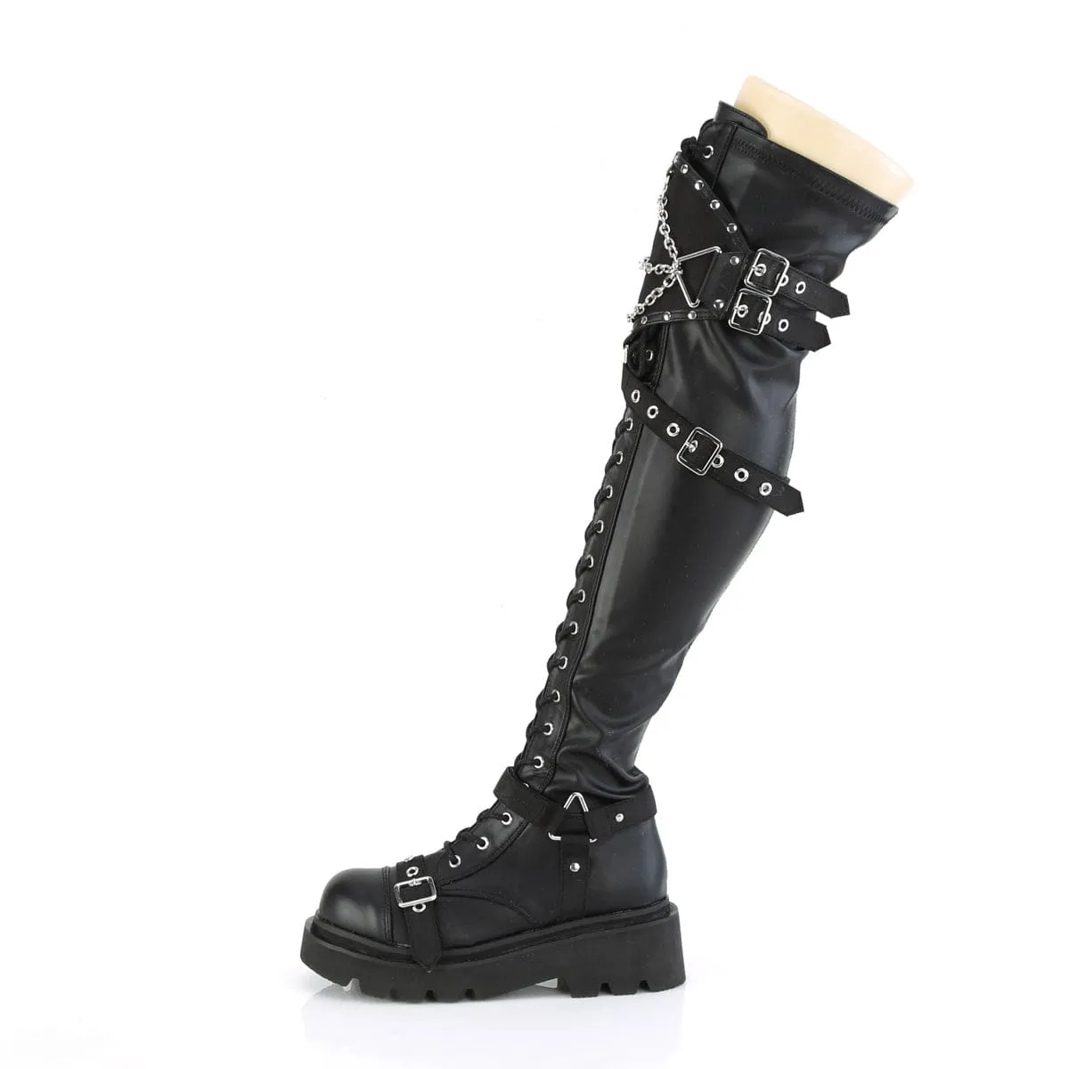 RENEGADE-320 Black Stretch Vegan Leather