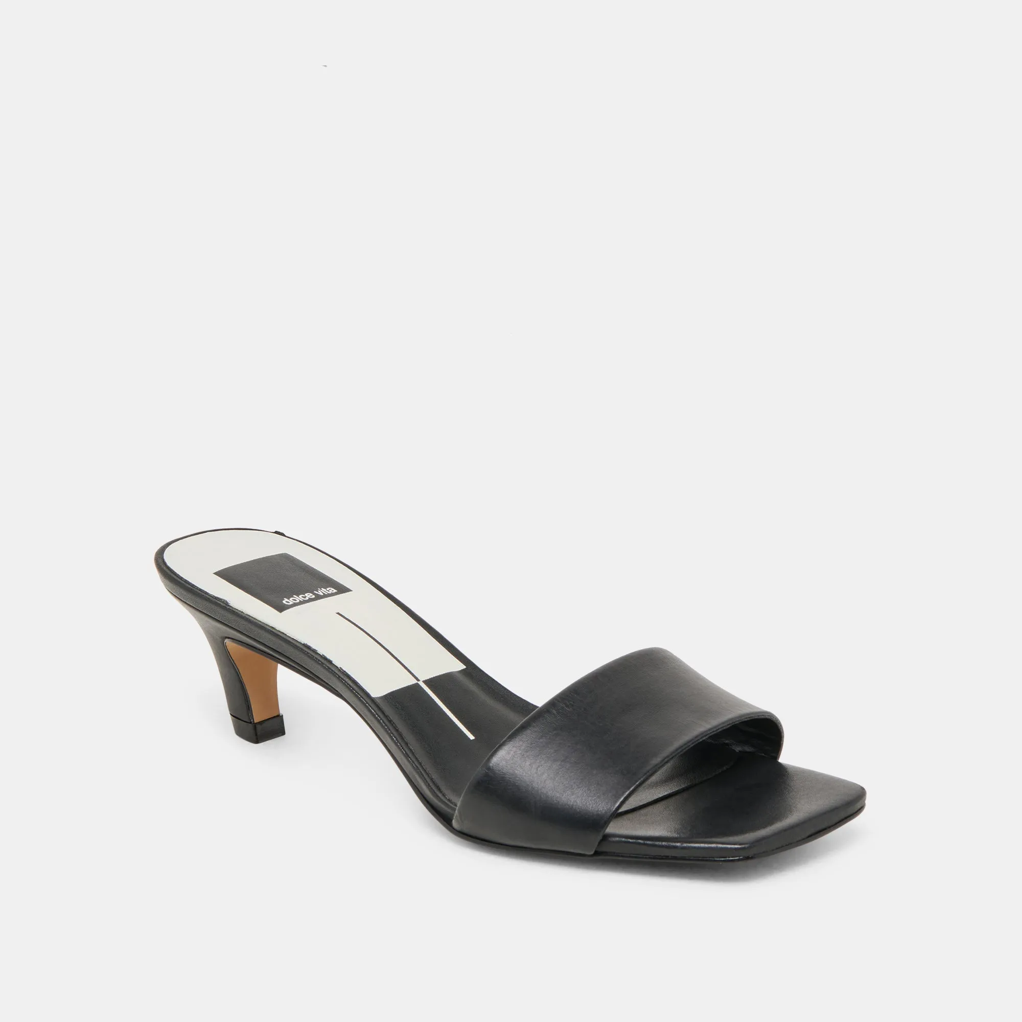 REXA HEELS BLACK LEATHER