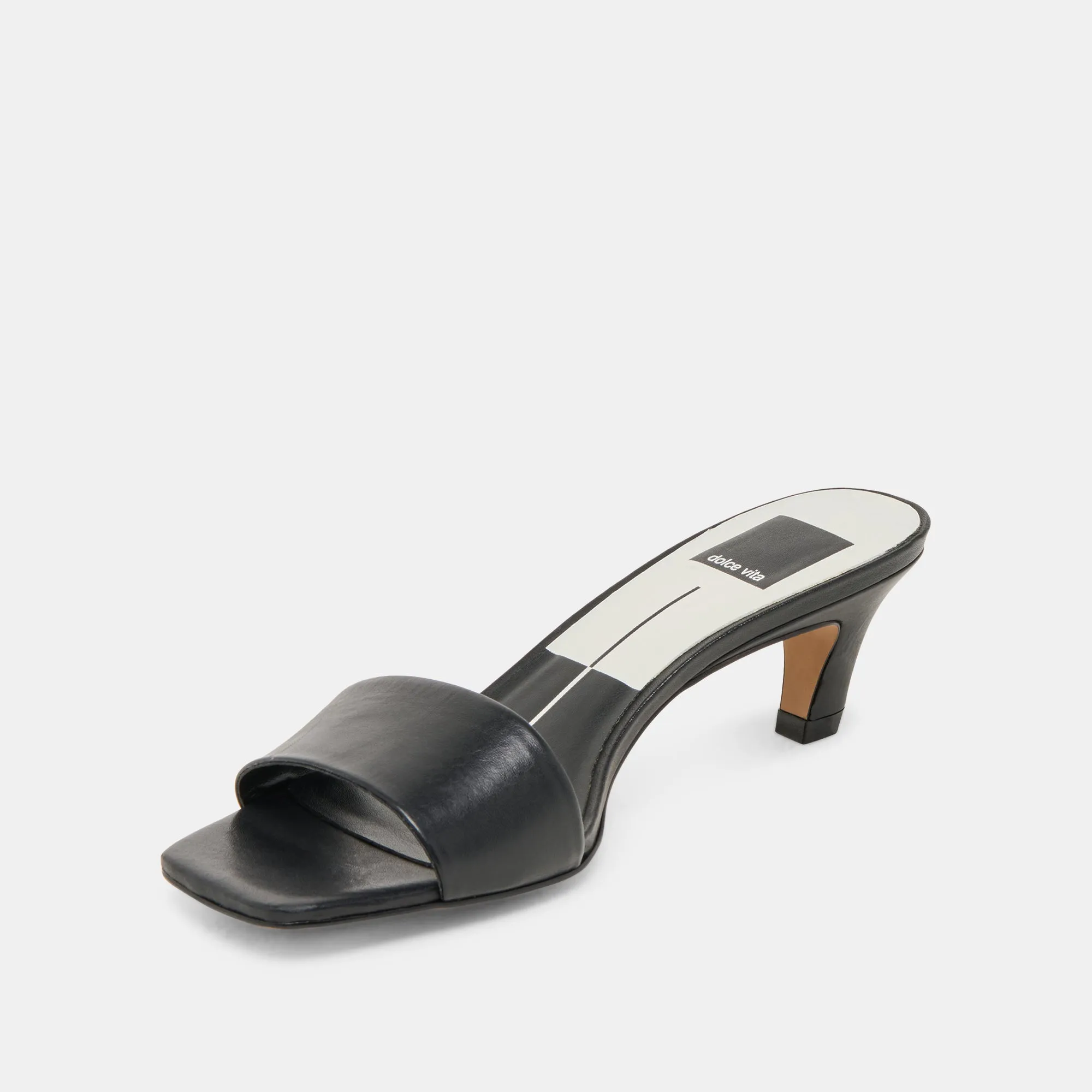 REXA HEELS BLACK LEATHER