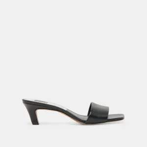 REXA HEELS BLACK LEATHER