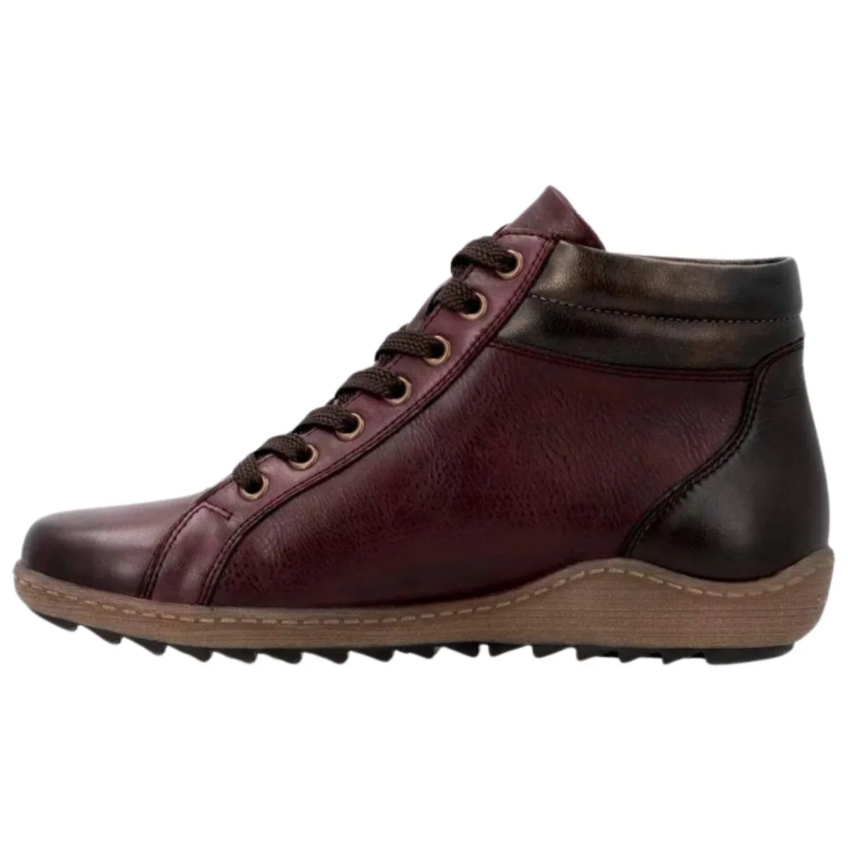 Rieker Women's R1458-35 Wine/Antique Leather
