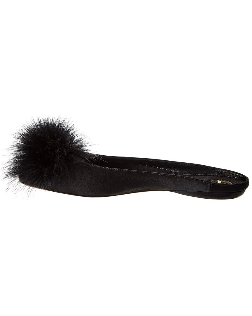 Saint Laurent Lido Satin Flat