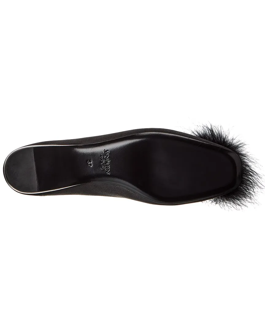 Saint Laurent Lido Satin Flat