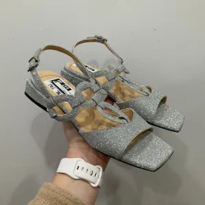 SANDALS FLATS by Ron White In SILVER, Size: 7