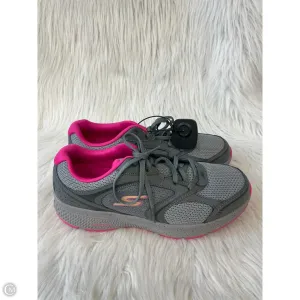 Shoes Athletic By Skechers In Grey & Pink, Size: 9.5