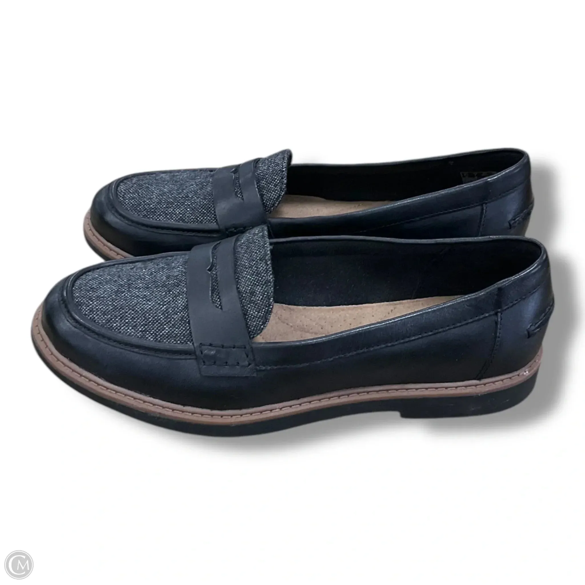 Shoes Flats By Clarks In Black, Size: 7