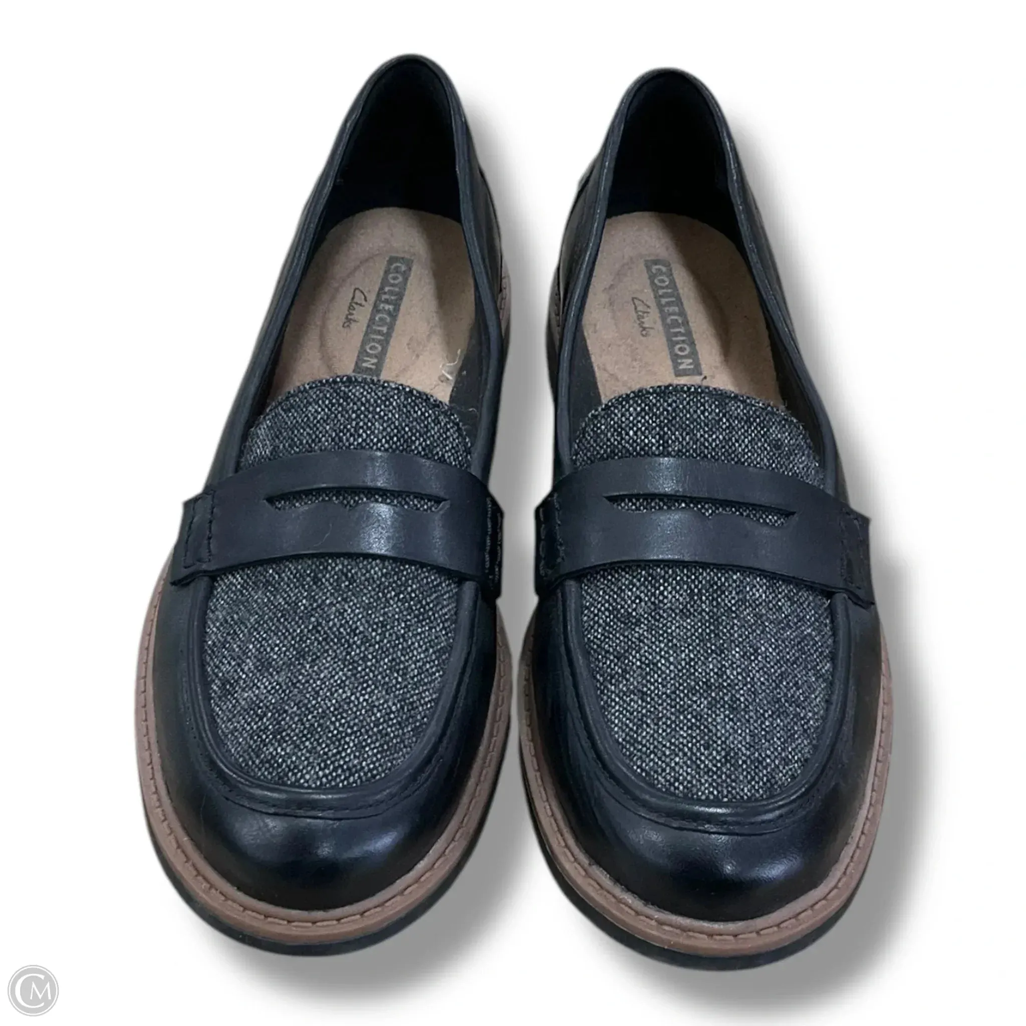 Shoes Flats By Clarks In Black, Size: 7