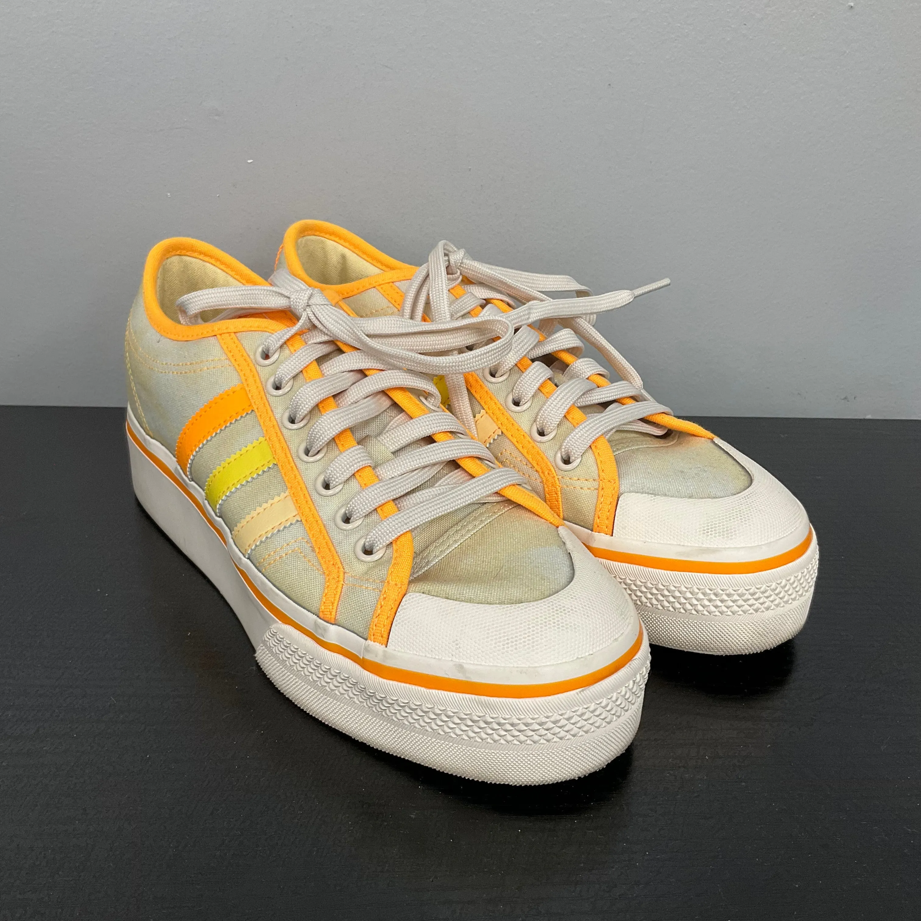 Shoes Sneakers Platform By Adidas In Yellow, Size:9.5