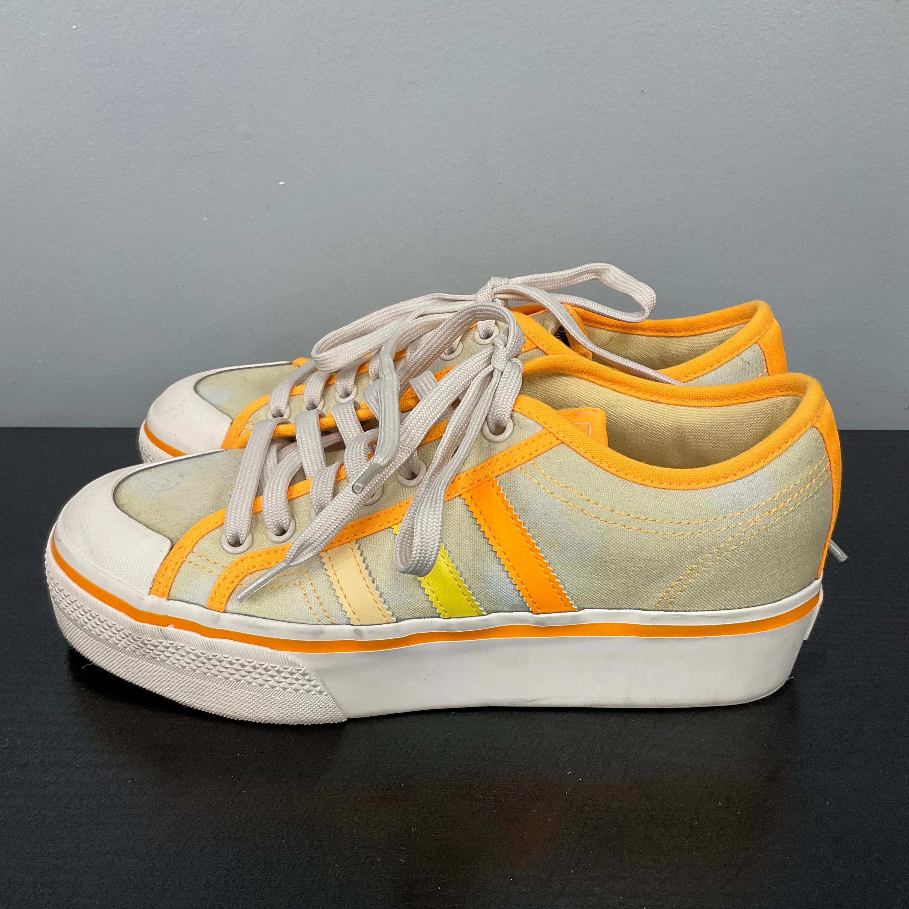 Shoes Sneakers Platform By Adidas In Yellow, Size:9.5