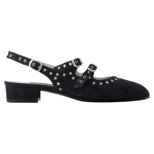 Sling Back Queen - Carel - Denim - Black