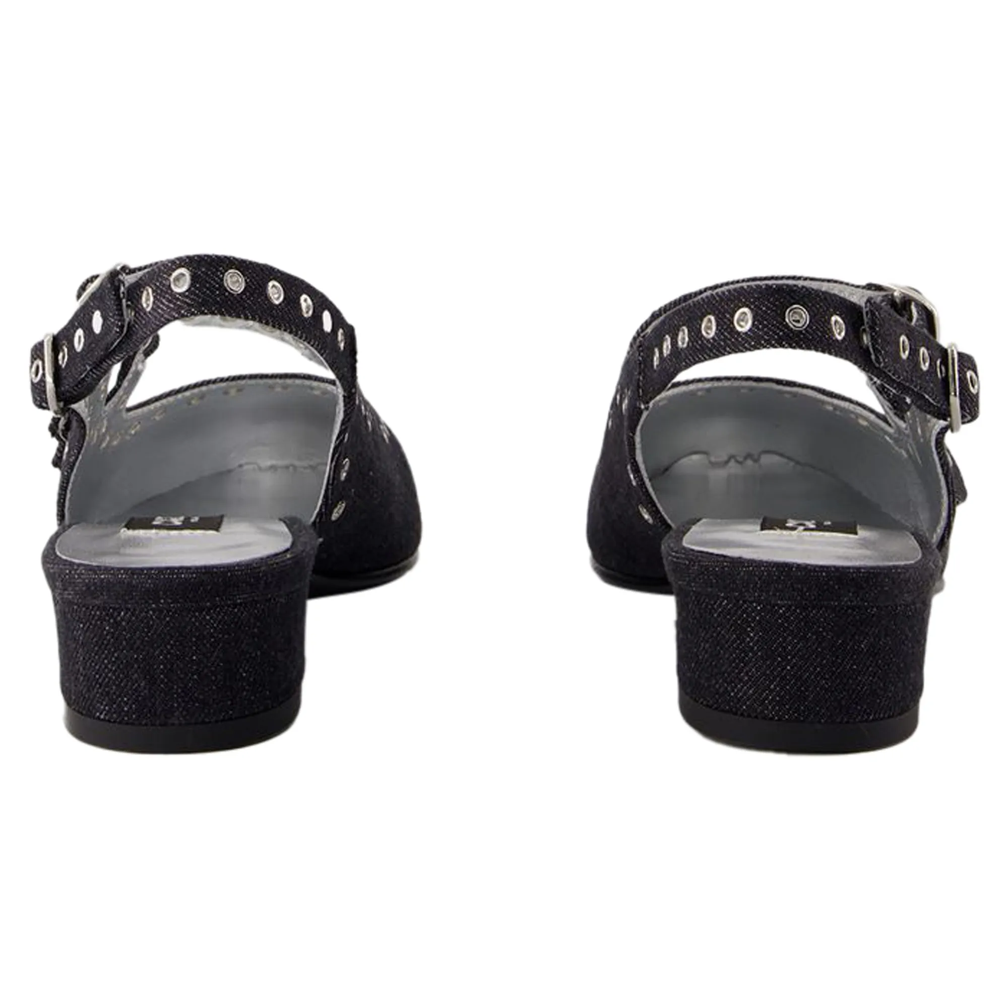 Sling Back Queen - Carel - Denim - Black