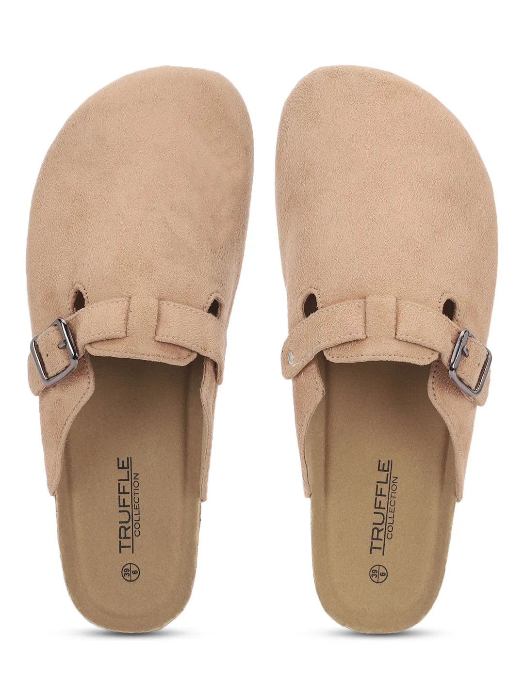 Taupe Suede Cork-Latex Soft Footbed Flats (TC-100506-TAU)