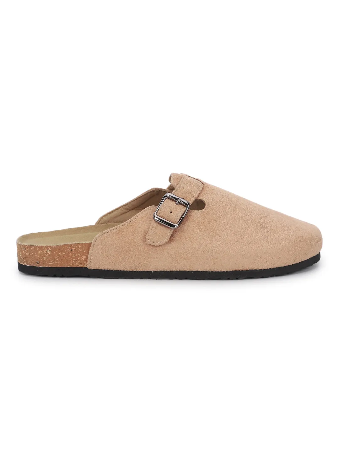 Taupe Suede Cork-Latex Soft Footbed Flats (TC-100506-TAU)